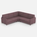 Canapé d'angle moderne 5 places en tissu 241x241cm Karay 14AG 