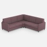 Canapé d'angle moderne 5 places en tissu 241x241cm Karay 14AG 