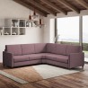 Canapé d'angle moderne 5 places en tissu 241x241cm Karay 14AG Prix