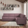 Canapé d'angle moderne 5 places en tissu 241x241cm Karay 14AG 