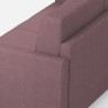 Canapé d'angle moderne 5 places en tissu 241x241cm Karay 14AG 