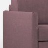 Canapé d'angle moderne 5 places en tissu 241x241cm Karay 14AG 