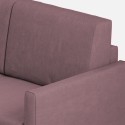 Canapé d'angle moderne 5 places en tissu 241x241cm Karay 14AG 