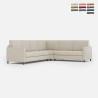 Canapé d'angle design 6 places 281x221 cm en tissu moderne Karay 18AG Promotion
