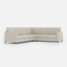 Canapé d'angle design 6 places 281x221 cm en tissu moderne Karay 18AG 