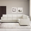 Canapé d'angle design 6 places 281x221 cm en tissu moderne Karay 18AG 