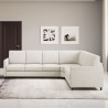 Canapé d'angle design 6 places 281x221 cm en tissu moderne Karay 18AG 