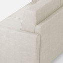 Canapé d'angle design 6 places 281x221 cm en tissu moderne Karay 18AG 