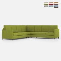 Grand canapé d'angle en tissu 7 places 281x281cm Karay 218AG Promotion