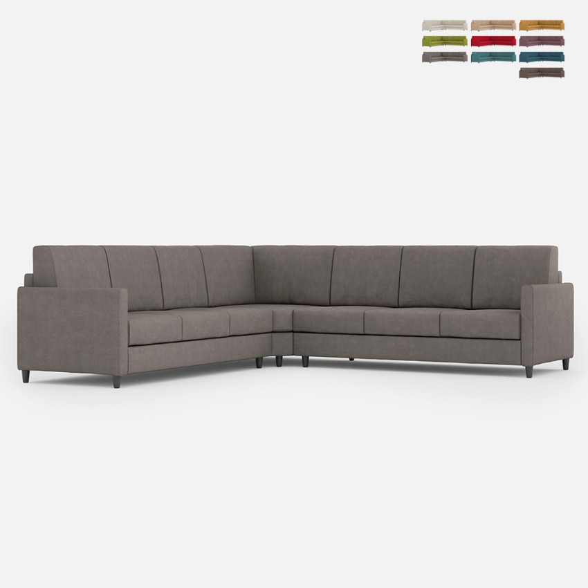 Grand canapé d'angle en tissu 7 places 281x281cm Karay 218AG Offre