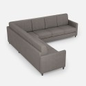 Grand canapé d'angle en tissu 7 places 281x281cm Karay 218AG 