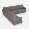 Grand canapé d'angle en tissu 7 places 281x281cm Karay 218AG 
