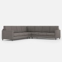 Grand canapé d'angle en tissu 7 places 281x281cm Karay 218AG 