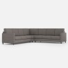 Grand canapé d'angle en tissu 7 places 281x281cm Karay 218AG 