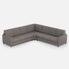 Grand canapé d'angle en tissu 7 places 281x281cm Karay 218AG 