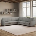 Grand canapé d'angle en tissu 7 places 281x281cm Karay 218AG 