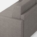 Grand canapé d'angle en tissu 7 places 281x281cm Karay 218AG 