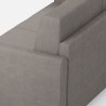 Grand canapé d'angle en tissu 7 places 281x281cm Karay 218AG 