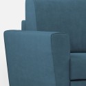 Canapé 2 places style moderne tissu d'ameublement 172cm Yasel 140 