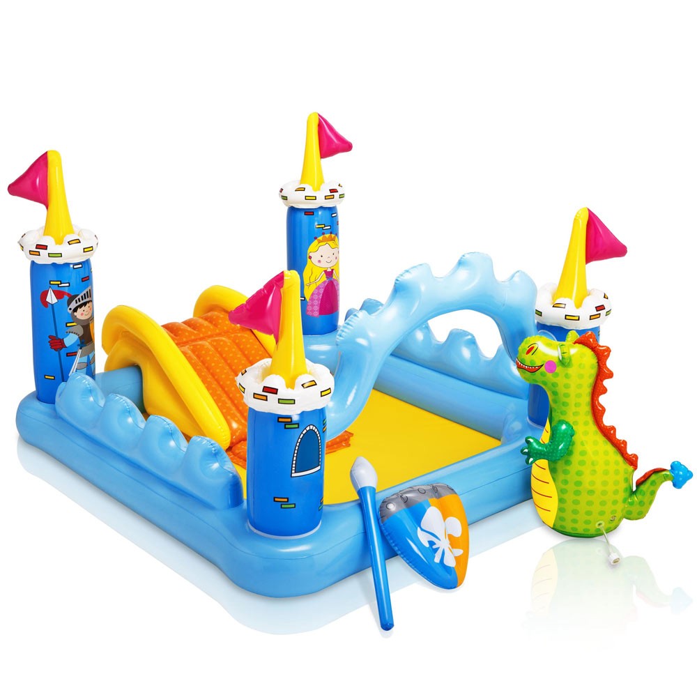 Piscine gonflable pour enfants Fantasy Castle château jeu toboggan Intex 57138