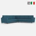 Grand canapé d'angle moderne 7 places en tissu 288x288cm Yasel 218AG 