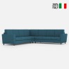 Grand canapé d'angle moderne 7 places en tissu 288x288cm Yasel 218AG 