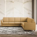 Canapé d'angle moderne 6 places en tissu 288x248cm Yasel 18AG 