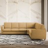 Canapé d'angle moderne 6 places en tissu 288x248cm Yasel 18AG 