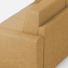 Canapé d'angle moderne 6 places en tissu 288x248cm Yasel 18AG 