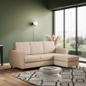 Canapé moderne en tissu 3 places 212 cm avec pouf repose-pieds Yasel 180P Prix