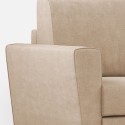 Canapé moderne en tissu 3 places 212 cm avec pouf repose-pieds Yasel 180P 