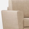 Canapé moderne en tissu 3 places 212 cm avec pouf repose-pieds Yasel 180P 