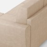 Canapé moderne en tissu 3 places 212 cm avec pouf repose-pieds Yasel 180P 