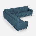 Grand canapé d'angle moderne 7 places en tissu 288x288cm Yasel 218AG 