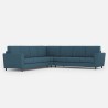 Grand canapé d'angle moderne 7 places en tissu 288x288cm Yasel 218AG 
