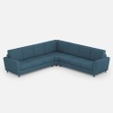Grand canapé d'angle moderne 7 places en tissu 288x288cm Yasel 218AG 