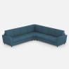 Grand canapé d'angle moderne 7 places en tissu 288x288cm Yasel 218AG 