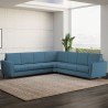 Grand canapé d'angle moderne 7 places en tissu 288x288cm Yasel 218AG Prix
