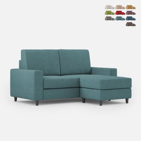 Canapé 2 places en tissu moderne 168 cm avec pouf repose-pieds Sakar 140P Promotion
