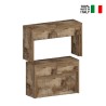 Ensemble de 2 rallonges 66-290 cm pour table à manger Pratika A + B 