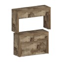 Ensemble de 2 rallonges 66-290 cm pour table à manger Pratika A + B 