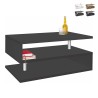 Table basse moderne rectangulaire 90x55cm 2 étagères Zeta 90 Offre
