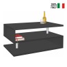 Table basse moderne rectangulaire 90x55cm 2 étagères Zeta 90 Prix