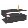 Table basse moderne rectangulaire 90x55cm 2 étagères Zeta 90 