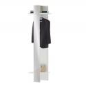 Portemanteau colonne avec miroir et étagères blanc brillant Ivy Offre