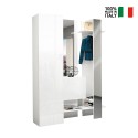 Ensemble meuble d'entrée avec armoire à chaussures, portemanteau et 2 miroirs Guapa Vente