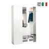 Ensemble meuble d'entrée avec armoire à chaussures, portemanteau et 2 miroirs Guapa Vente