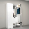 Ensemble meuble d'entrée avec armoire à chaussures, portemanteau et 2 miroirs Guapa Remises