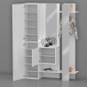 Ensemble meuble d'entrée avec armoire à chaussures, portemanteau et 2 miroirs Guapa Réductions