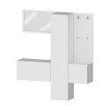 Ensemble meuble à chaussures armoire d'entrée avec miroir et porte-manteaux 2 meubles Linda Remises